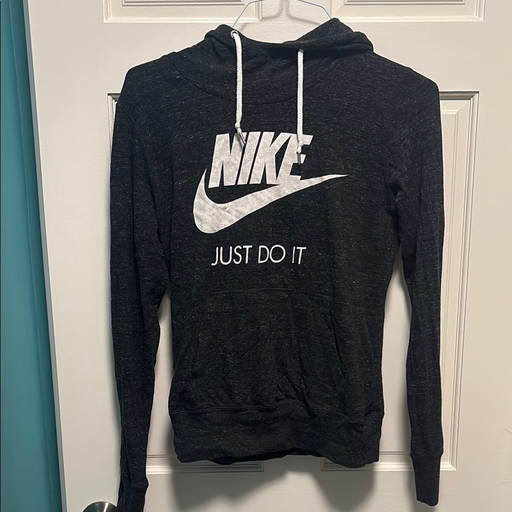 Nike Heather Black Long Sleeve Hoodie